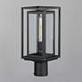 5_Maxim Cabana 16.75" High Black and Seeded Glass Outdoor Post Light more views
