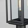 6_Maxim Cabana 16.75" High Black and Seeded Glass Outdoor Post Light more views