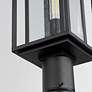 7_Maxim Cabana 16.75" High Black and Seeded Glass Outdoor Post Light more views