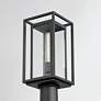 Maxim Cabana 16.75" High Black and Seeded Glass Outdoor Post Light