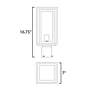 Maxim Cabana 16.75" High Black and Seeded Glass Outdoor Post Light