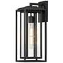1_Maxim Cabana 18" High Black and Seeded Glass Outdoor Wall Light