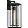 Maxim Cabana 18" High Black and Seeded Glass Outdoor Wall Light