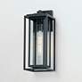 2_Maxim Cabana 18" High Black and Seeded Glass Outdoor Wall Light more views