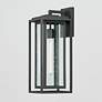 4_Maxim Cabana 18" High Black and Seeded Glass Outdoor Wall Light more views