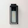 5_Maxim Cabana 18" High Black and Seeded Glass Outdoor Wall Light more views