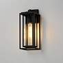 7_Maxim Cabana 18" High Black and Seeded Glass Outdoor Wall Light more views