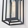 Maxim Cabana 18" High Black and Seeded Glass Outdoor Wall Light