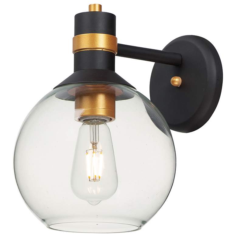 Image 2 Maxim Cabin 10 3/4"H Bronze and Gold LED Outdoor Wall Light