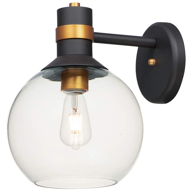 Image 2 Maxim Cabin 13 1/4"H Bronze and Gold LED Outdoor Wall Light