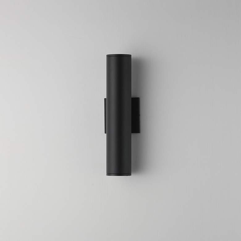 Image 4 Maxim Caldera 15" High Black LED Outdoor Wall Light more views