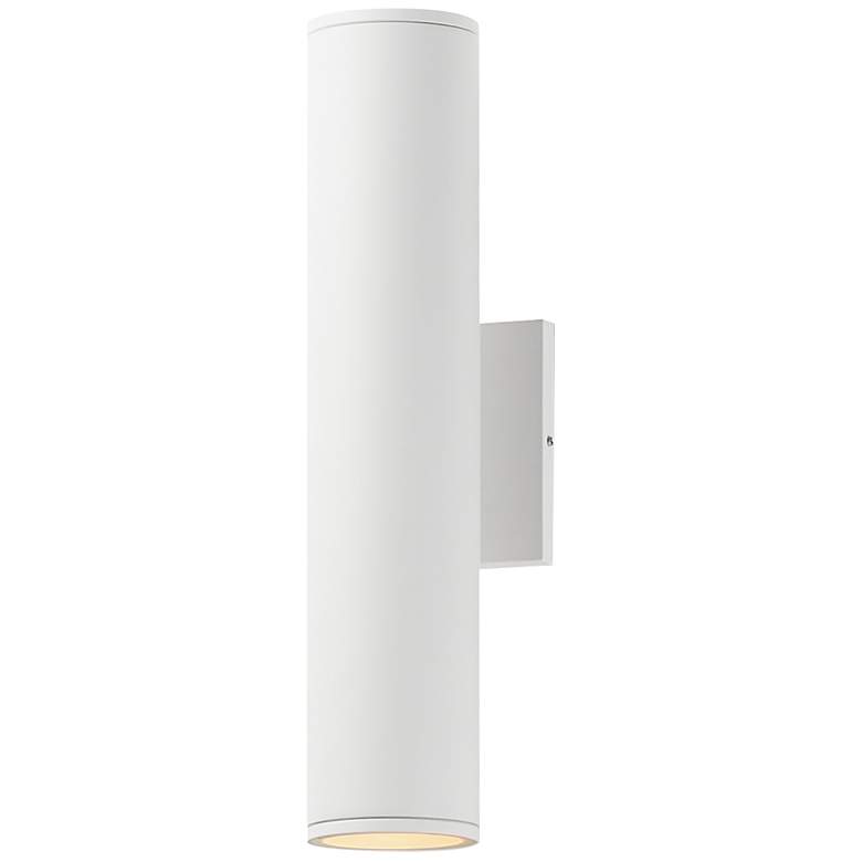 Image 1 Maxim Caldera 15" White Outdoor Wall Sconce