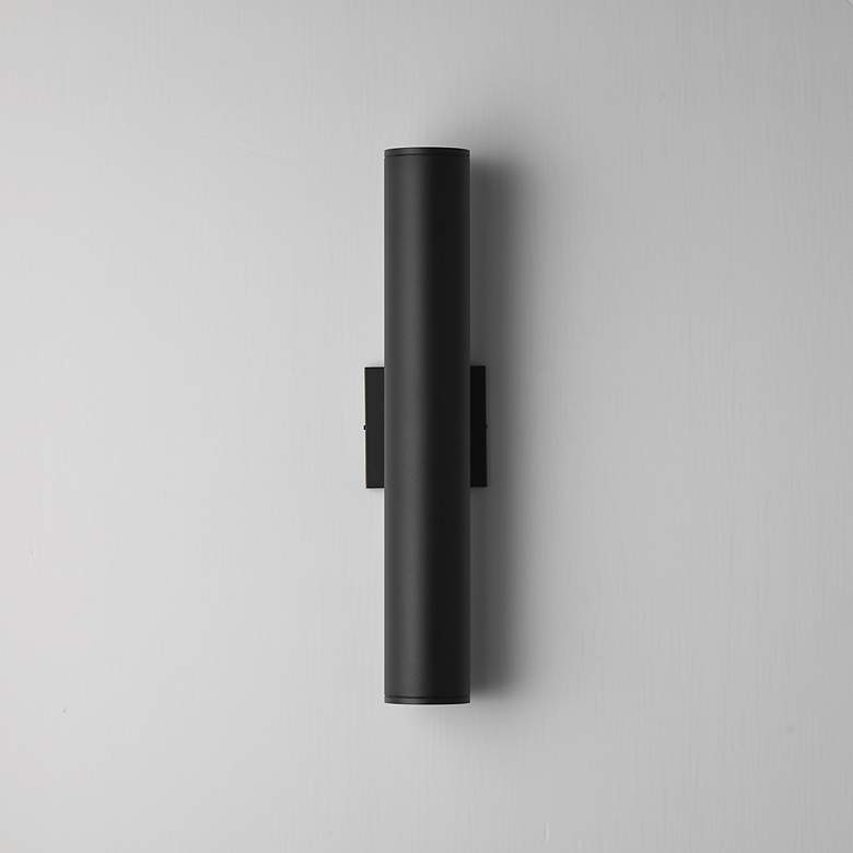 Image 2 Maxim Caldera 20" Black Outdoor Wall Sconce more views