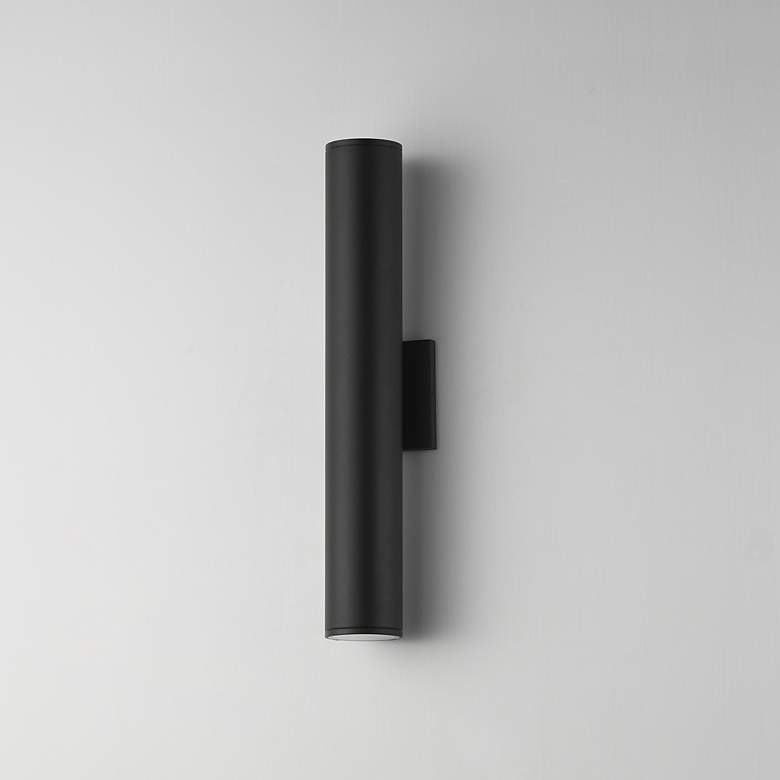 Image 4 Maxim Caldera 20" Black Outdoor Wall Sconce more views