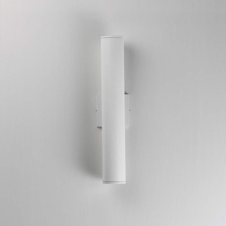 Image 2 Maxim Caldera 20" White Outdoor Wall Sconce more views