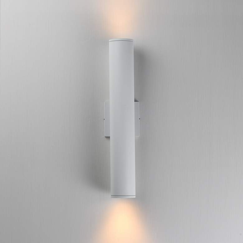 Image 3 Maxim Caldera 20" White Outdoor Wall Sconce more views