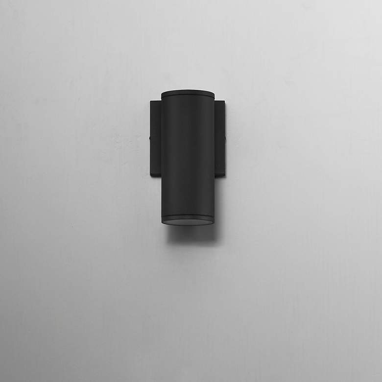 Image 2 Maxim Caldera 7 1/2" Black Outdoor Wall Sconce more views