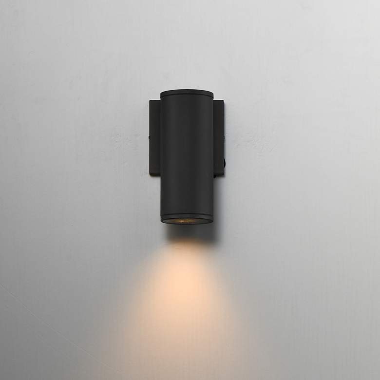 Image 3 Maxim Caldera 7 1/2" Black Outdoor Wall Sconce more views