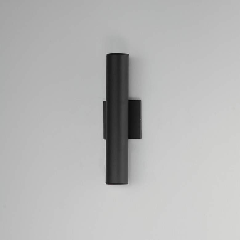 Image 4 Maxim Calibro 14 1/2" High Black LED Outdoor Wall Light more views
