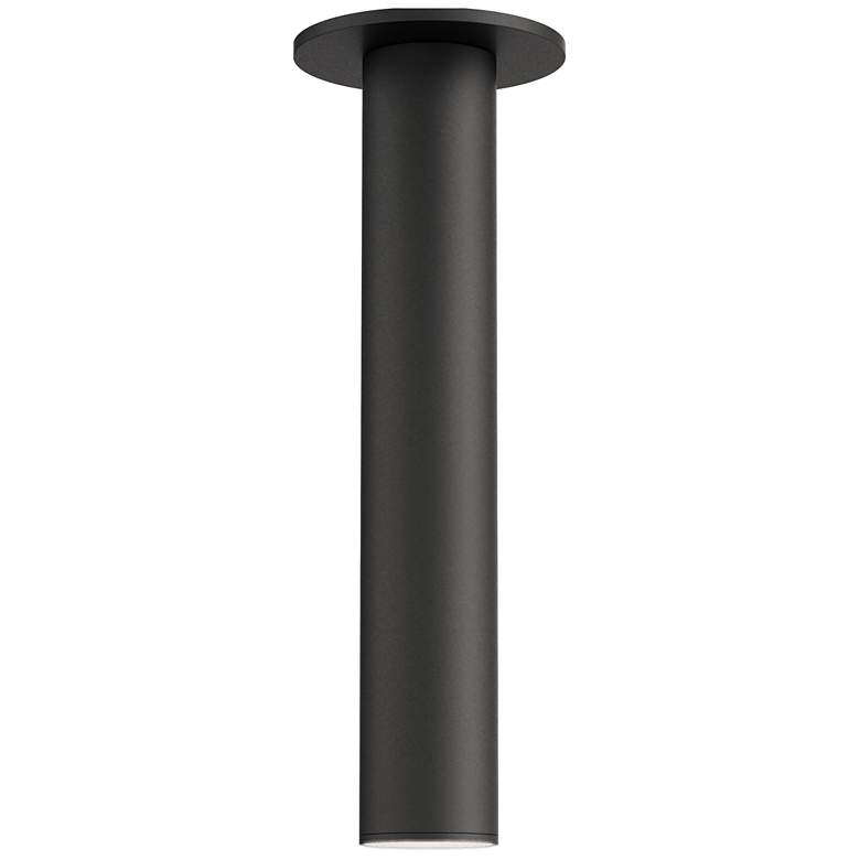 Image 1 Maxim Calibro 15" High Black LED Outdoor Flush Mount