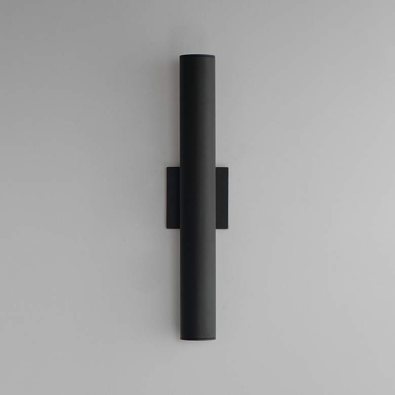 Image 3 Maxim Calibro 19 3/4" High Black LED Outdoor Wall Light more views