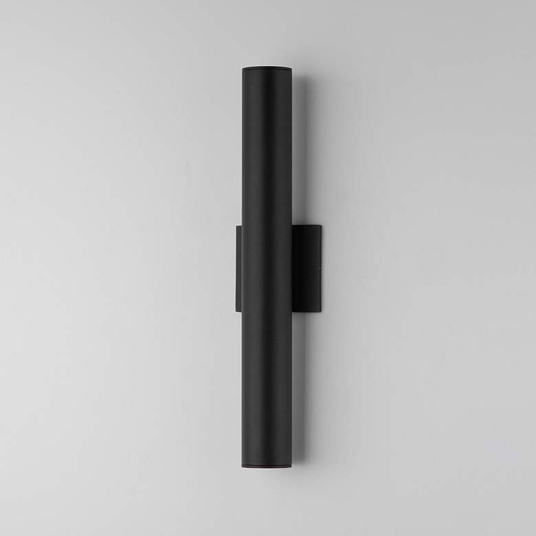 Image 4 Maxim Calibro 19 3/4" High Black LED Outdoor Wall Light more views