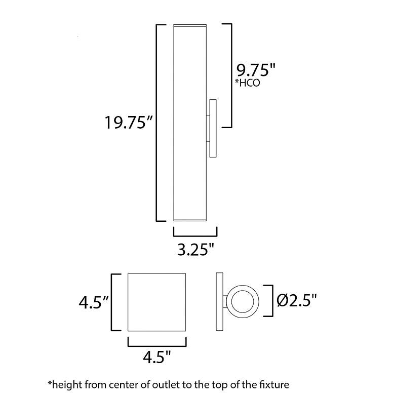 Image 5 Maxim Calibro 19 3/4" High Black LED Outdoor Wall Light more views