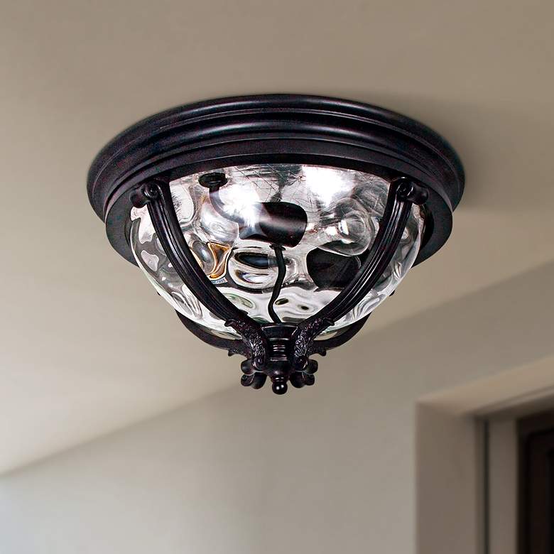 Image 1 Maxim Camden VX 16" Wide Black Outdoor Ceiling Light