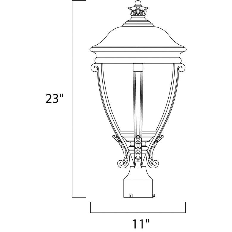 Image 2 Maxim Camden VX 23" High Black Outdoor Post Light more views