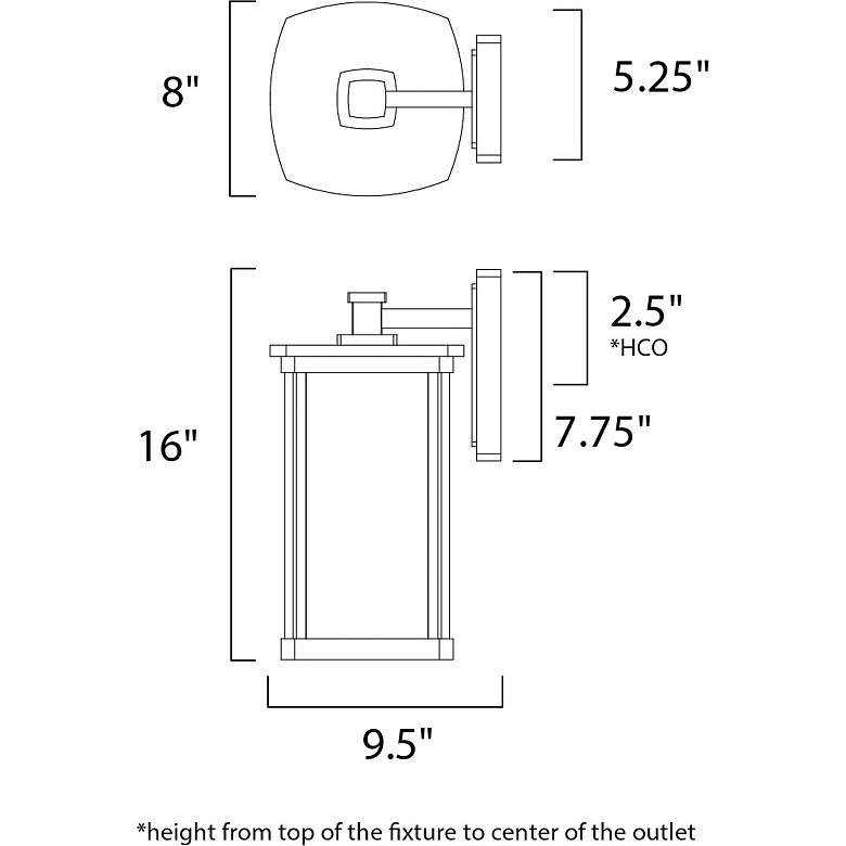 Image 2 Maxim Camden VX 24" High Black Outdoor Wall Light more views