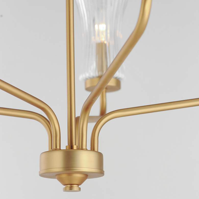 Image 3 Maxim Camelot 28 1/4"W Natural Aged Brass 5-Light Chandelier more views