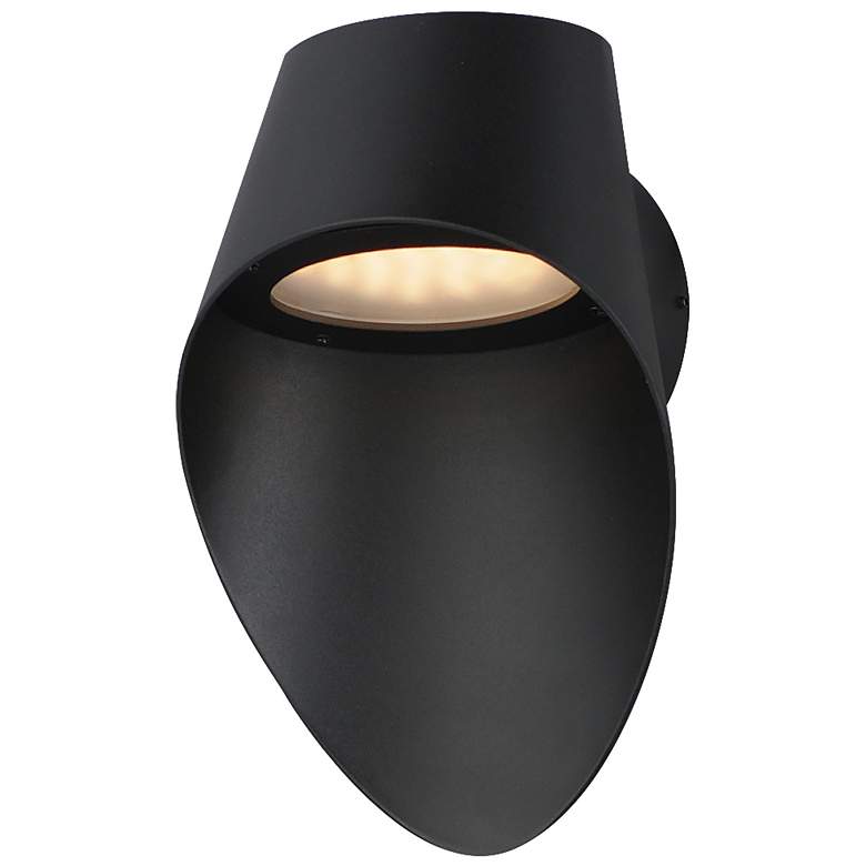 Image 1 Maxim Cape 9" High Black LED Outdoor ADA Wall Sonce