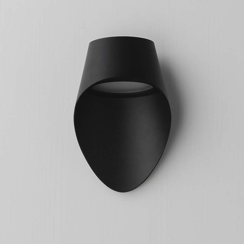 Image 2 Maxim Cape 9" High Black LED Outdoor ADA Wall Sonce more views