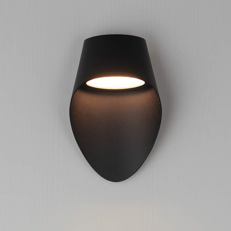 Image 3 Maxim Cape 9" High Black LED Outdoor ADA Wall Sonce more views