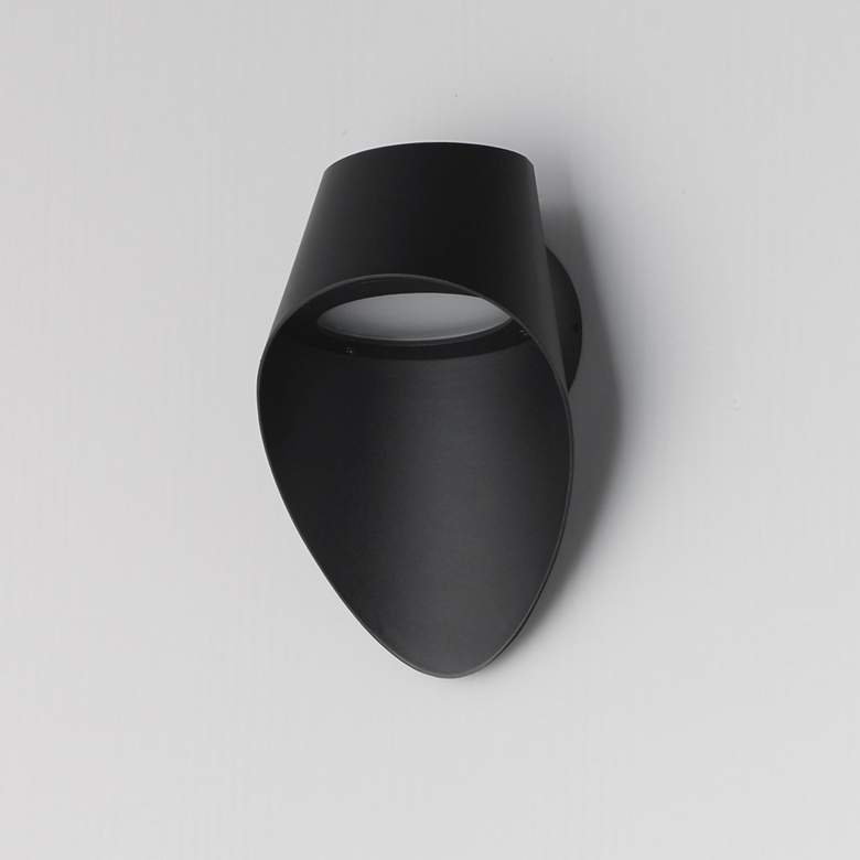 Image 4 Maxim Cape 9" High Black LED Outdoor ADA Wall Sonce more views