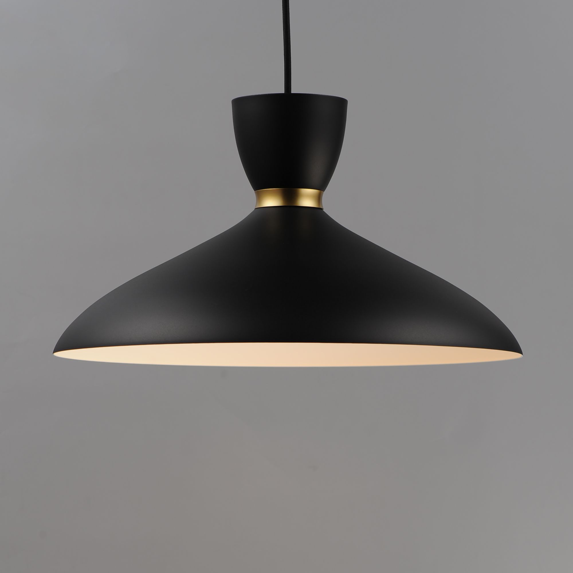 Image 3 Maxim Carillon 15 3/4" Wide Black Satin Brass Pendant Light more views