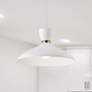 1_Maxim Carillon 15 3/4" Wide White Satin Brass Pendant Light