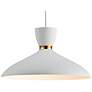 3_Maxim Carillon 15 3/4" Wide White Satin Brass Pendant Light more views