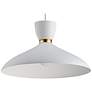4_Maxim Carillon 15 3/4" Wide White Satin Brass Pendant Light more views