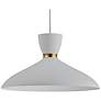 5_Maxim Carillon 15 3/4" Wide White Satin Brass Pendant Light more views