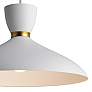 6_Maxim Carillon 15 3/4" Wide White Satin Brass Pendant Light more views