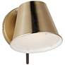 Maxim Carlo 6 1/2" High Brass Finish LED Adjustable Wall Sconce