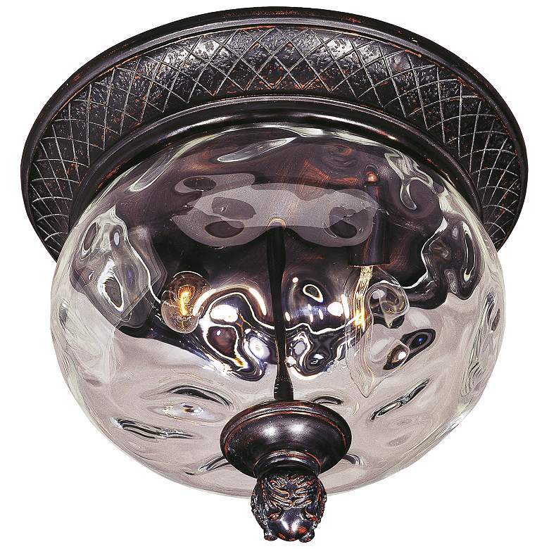 Image 2 Maxim Carriage House 12" Wide Clear Water Glass Ceiling Light