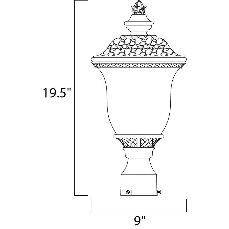 Image 6 Maxim Carriage House 19 1/2" High Outdoor Post Light more views