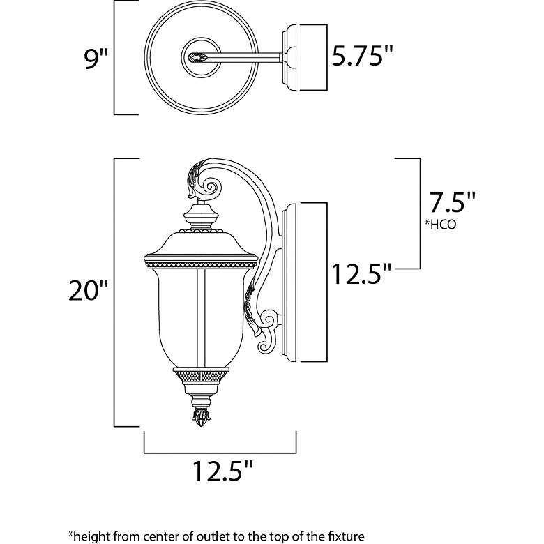 Image 4 Maxim Carriage House 20" High Downbridge Arm Outdoor Wall Light more views