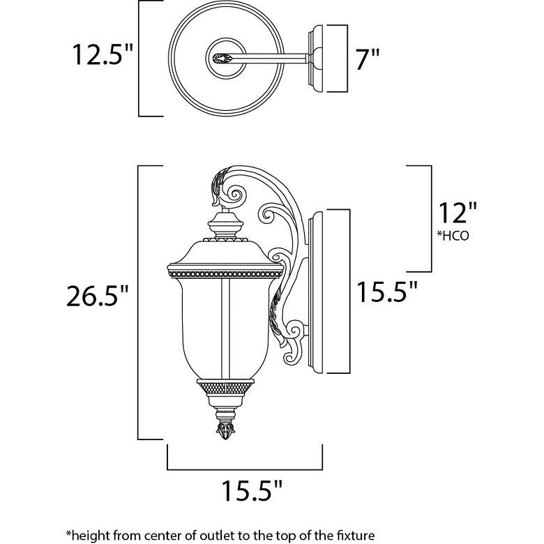 Image 4 Maxim Carriage House 26 1/2" High Downbridge Scroll Outdoor Wall Light more views