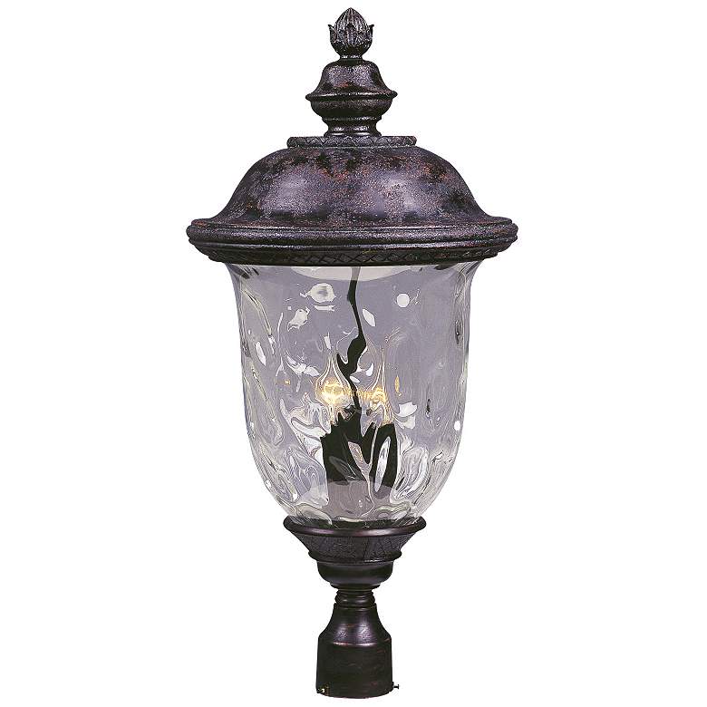 Image 2 Maxim Carriage House 29" Bronze and Water Glass Outdoor Post Light
