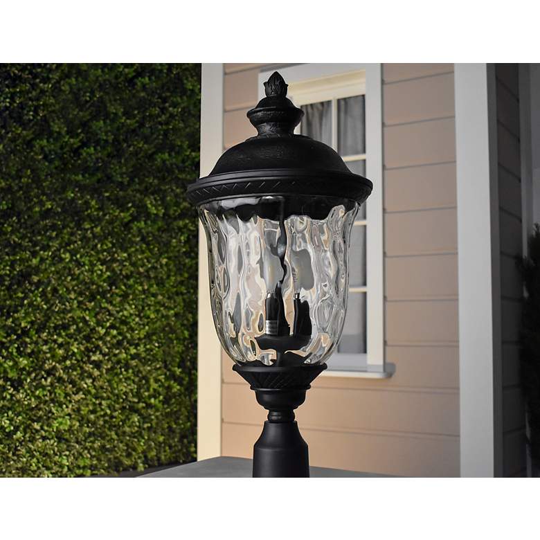 Image 3 Maxim Carriage House 29" Bronze and Water Glass Outdoor Post Light more views