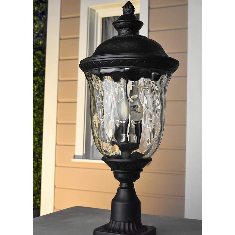 Image 4 Maxim Carriage House 29" Bronze and Water Glass Outdoor Post Light more views