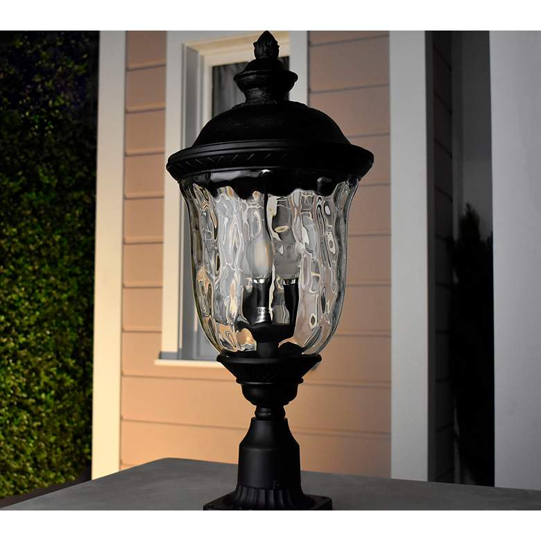 Image 5 Maxim Carriage House 29" Bronze and Water Glass Outdoor Post Light more views